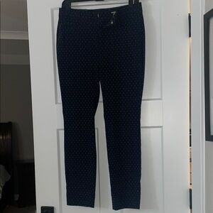 Banana Republic Factory Blue and White Cropped Pants